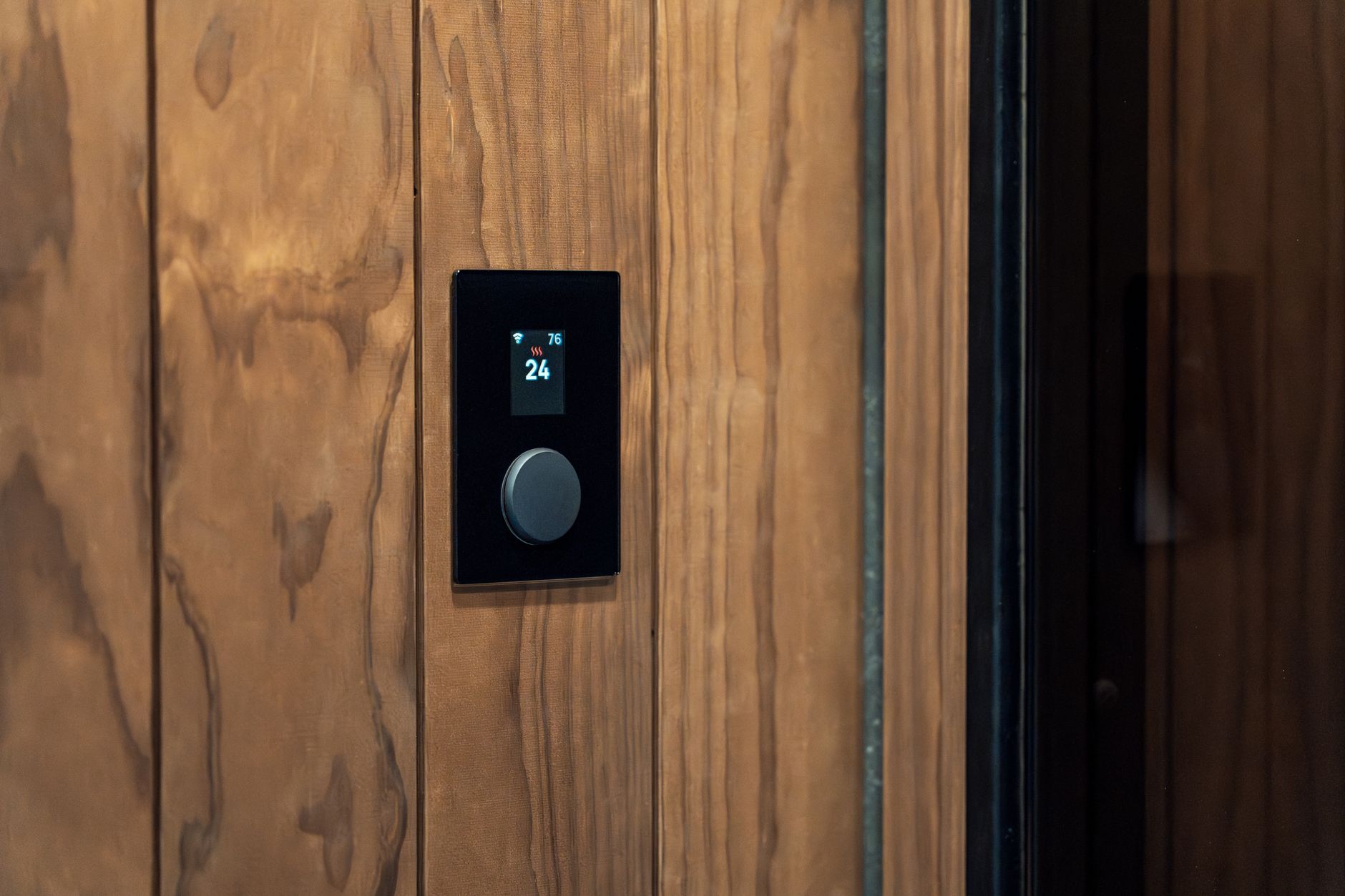 Sleek smart wood design computational hub controller